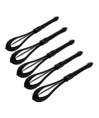 Mikikit Fouet Teinture Capillaire et Accessoire de Coiffure 5 Pi ces en Plastique Noir Multifonction pour M lange de Colorant Cheveux Professionnel et Domicile Salon