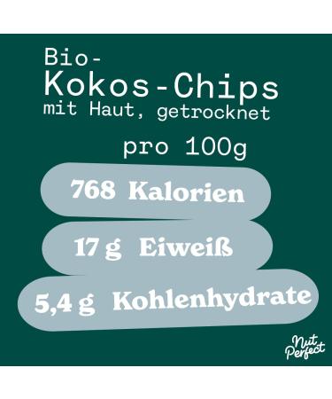 Nut Perfect Bio Coconut Chips - Organic Crispy Dried Coconut 100g | Intense Flavor & Sustainable Sourcing with Kleinb uer: Inside - Buy Online on GoSupps.com