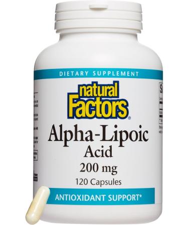 Natural Factors Alpha-Lipoic Acid 200 mg Antioxidant Support 120 Capsules 120 Count (Pack of 1)