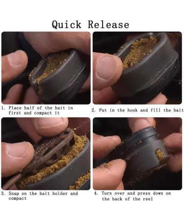 Flat Method Feeder Set - 5PC Inline Fishing Accessories with Bait Box | 20g 30g 40g 50g 60g Carp Feeder for Basic Fishing - Buy Online on GoSupps.com