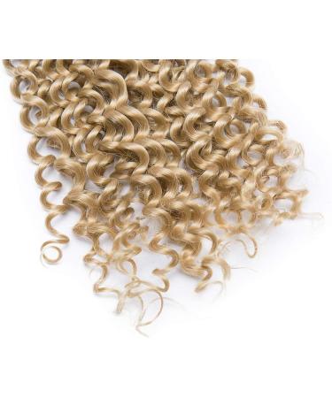 14 Inch Crochet Braids Water Wave Hairpieces Synthetic Wavy 100g Ombre Braiding Hair Weave Crochet Hair Extensions For Women - Ash Blonde - Buy Online on GoSupps.com
