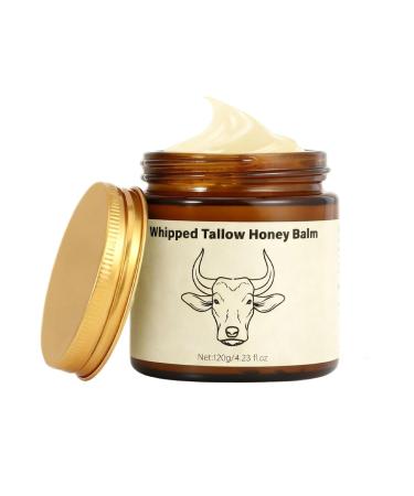 Amliya Beef Tallow for Skin - Whipped Moisturizer Balm Natural Hydrating Cream for Face & Body Relief for Dry & Sensitive Skin Tallow Honey Balm (1)