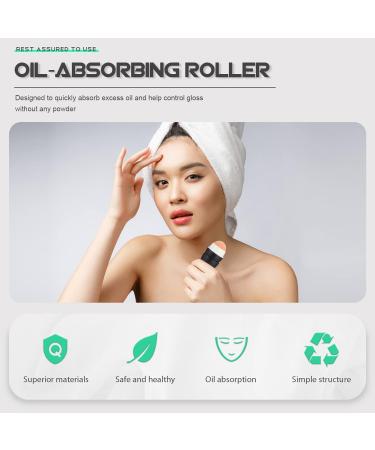 FOMIYES Neck Massager Oil-Absorbing Volcanic Face Roller | Reusable Oil Control Roller for Skincare | Mini Massage & Pore Cleaner | Black - Buy Online on GoSupps.com