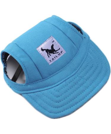 Urfeda Adjustable Dog Baseball Cap - Summer Sun Protection Hat with Ear Holes & Chin Strap for Pets - Blue/S | Perfect for Outdoor Adventures - Buy Online on GoSupps.com