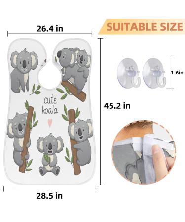 Cartoon Koala Beard Bib Apron - Non-Stick Waterproof Hair Catcher for Men | Grooming Cloth with Suction Cups | Perfect Gifts for Men - Buy Online on GoSupps.com