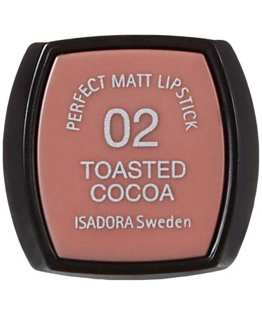 Isadora Perfect Matt 02 Toasted Cocoa Lipstick - Long-lasting Matte Finish | 4.5g | International Shipping Available - Buy Online on GoSupps.com