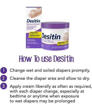 Desitin Diaper Rash Cream for Baby Zinc Oxide Cream Maximum Strength 113g - Buy Online on GoSupps.com