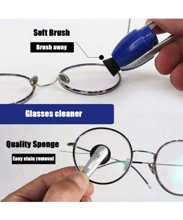 Fankexi 2-in-1 Portable Glasses Cleaner Kit 5-Piece Carbon-Injected Brush for Sunglasses & Eyeglasses - Buy Online on GoSupps.com