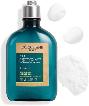 L'OCCITANE Cap Cedrat Shower Gel 250ml - Citrus & Aquatic Fragrance for Men - Buy Online on GoSupps.com