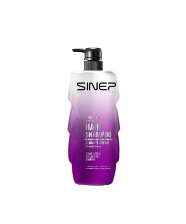 SINEP Professional Keratin and Biotin Shampoo 1000 ml for damaged hair strengthening shine healthy growth