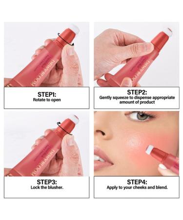 Allbestaye Liquid Blush Rouge #04 - Long-lasting Waterproof Pink Peach Makeup for Natural Cheeks | Shop Internationally - Buy Online on GoSupps.com