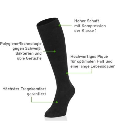 Buy Safersox Compression Stockings Pique Class 1 - Black Size 38/39 | Comfort & Support for All Day Wear - International Shipping Available - Buy Online on GoSupps.com