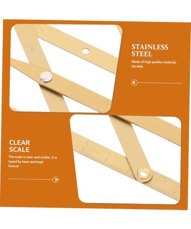 KALLORY 2 Pcs Second Generation Brow Shaping Kit Eyebrow Marker Ruler Eyebrow Drawing Tool Metal 25x5x0.6cmx2pcs Goldenx2pcs - Buy Online on GoSupps.com