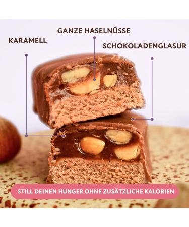 Fitnesshock Protein Bar Set - Sugar-Free Low Carb 20% Protein 1g Sugar Fiber-Rich Crispy Hazelnut - 12x50g Pack - Buy Online on GoSupps.com