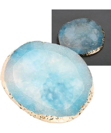 TMISHION Nail Art Palette Polish Mix Palette Nail Polish Mixing Paint Drawing Color Dish Nail Brush Holder Gold Edge Stone Paint Drawing Color Dish Manicure Tool - Buy Online on GoSupps.com