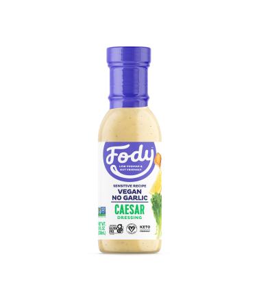 Fody Foods Vegan Caesar Salad Dressing Pack | Low FODMAP Certified | Gut Friendly No Onion No Garlic | IBS Friendly Kitchen Staple | Gluten Free Lactose Free Non GMO | 4 Bottles, 8 Ounce