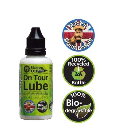 Green Oil On Tour 30ml Chain Lube - Wet & Dry, Biodegradable, Eco-Friendly | Made in UK - 1 Pack - Buy Online on GoSupps.com