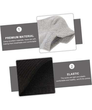 FRCOLOR 4 Pairs Combed Cotton Socks Sports Breathable Stockings Running Socks Low-cut Liners Socks Breathable Sports Stockings Running Cotton Socks All Season Cotton Socks Summer Socks Black Grey 21x5x0.3cm - Buy Online on GoSupps.com