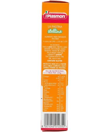  Italian Gourmet E.R. Pack of 6 Stelline plasmon pasta 340g (6 months) + gourmet Italian polpa 400g - Buy Online on GoSupps.com