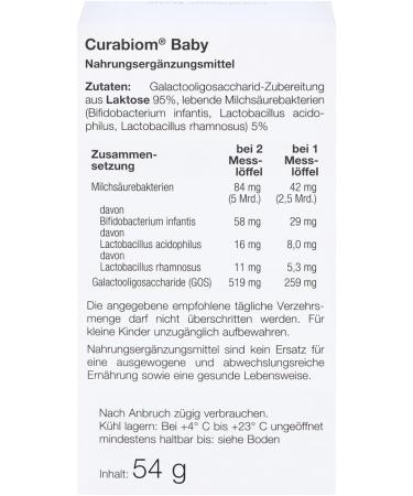 Curabiom Baby by Dr. Wolz | Lactic Acid Bacteria & GOS for Babies & Pregnant Women | 54g - International Shipping - Buy Online on GoSupps.com