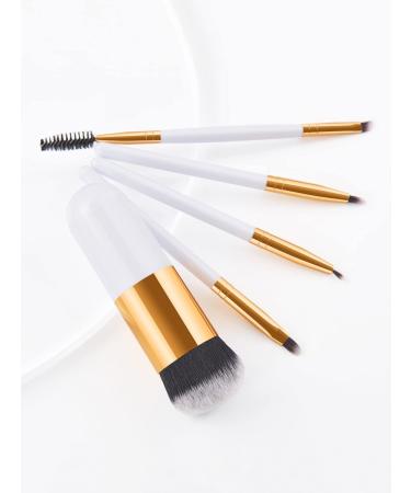 Buy 5 Sets of White Cosmetic Brushes | Premium Quality Makeup Brushes for Flawless Application - International Shipping Available - Buy Online on GoSupps.com