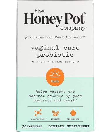The Honey Pot Co. Vaginal Probiotic with UT Support - 4-Lacto Strains & Cranberry - 30 Capsules - Buy Online on GoSupps.com