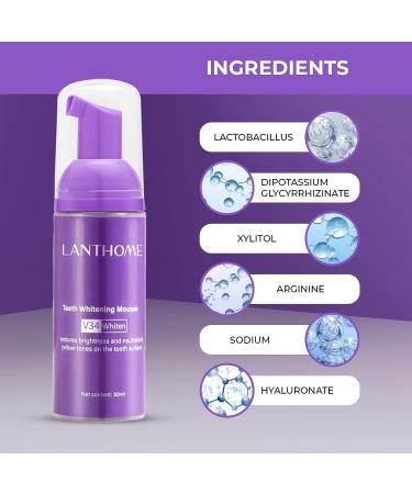 Purple Teeth Whitening: Advanced Stain Removal & Whitening Tooth Foam (50ml) - Buy Online on GoSupps.com