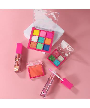 Kit de maquillage l ger pour femme avec palette de fard paupi res rouge l vres et blush pour voyage maison ext rieur - Buy Online on GoSupps.com