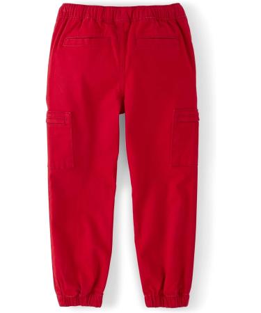 Gymboree Boys' Classic Red Cargo Jogger Pants - Size 5T | Toddler Woven Pull-On Style - Buy Online on GoSupps.com