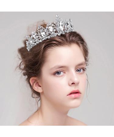 CHANACO Silver Crown Tiara for Women & Girls - Rhinestone Princess Queen Crown for Birthday, Wedding & Prom - Buy Online on GoSupps.com