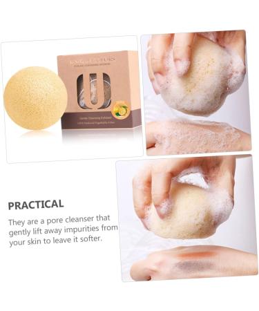 Angoily 1pc Face Wash Esponjas para Maquillaje Facial Exfoliator Sponge Deep Cleansing Puff Gold Fascinators for Women Skincare Body Makeup Remover Flour Facial Cleanser - Buy Online on GoSupps.com