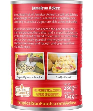 Tropical Sun Jamaican Ackees | 280G | Ackee in Salted Water | No Artificial Colours | No Preservatives | Water and Salt | True fruit of Jamaica | Suitable for Vegan | Jamica Origin (Pack of 4) - Buy Online on GoSupps.com