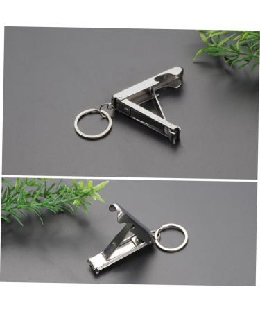 POPETPOP Stainless Steel Bottle Opener Folding Nail Clipper Key Chain Stainless Steel Stainless Steel Keychain - Buy Online on GoSupps.com