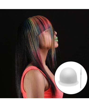 FRIUSATE 2-Piece Silicone Hair Coloring Highlighting Cap Set with Hook, Gloves, and Brush - Salon Quality Hair Highlighting Kit for Women and Men - Buy Online on GoSupps.com