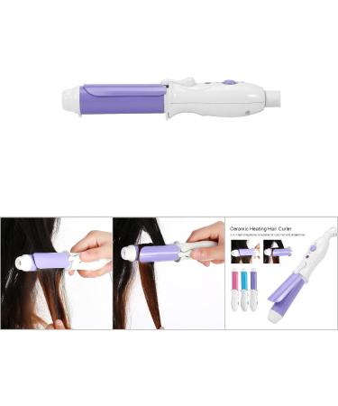 Mini Bang Curling Irons for Kids - Ceramic Tourmaline Curling Wand | EU Purple - Perfect Heat Hair Wave Curler - Buy Online on GoSupps.com