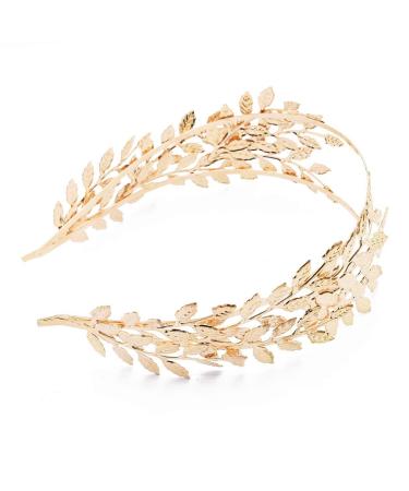 KIPETTO Greek Roman Goddess Gold Leaf Crown Headband - Bridal Wedding Accessory - Buy Online on GoSupps.com