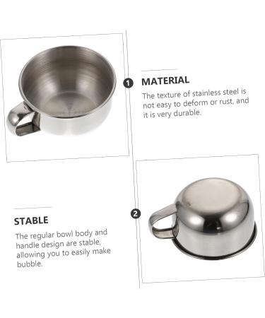 Beavorty 3 Pcs Stainless Steel Shaving Soap Bowl Set - Premium Man's Shaving Cream Cup for Smooth Shaves | International Shipping Available - Buy Online on GoSupps.com