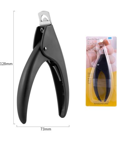 JeoPoom Professional Nail Clipper Acrylic Tips Cutter - Black | Manicure Pedicure Trimmer Tool - Buy Online on GoSupps.com