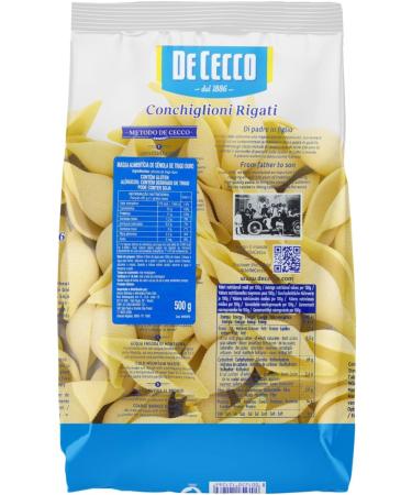 AZIMUTHSHOP PASTA CONCHIGLIONI DE CECCO 500 GR 071780 - Buy Online on GoSupps.com