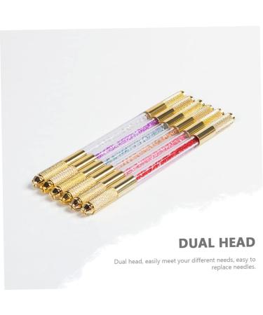 OHPHCALL Embroidery Pencil Eyebrow Pencil Double Sided Manual Pen Microblading Eyebrow Pen Pink Aluminum - Buy Online on GoSupps.com