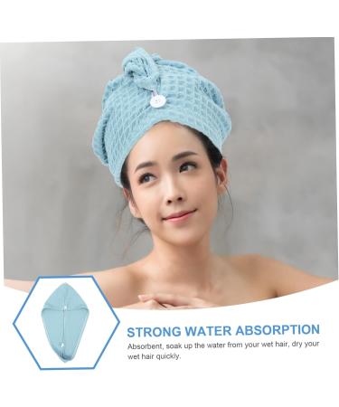 Zerodeko Quick Drying Shower Cap Towel - Absorbent Hair Drying Turban for Women - Large Blue Hair Towel (65x25cm) - Perfect for Fast Hair Drying - Buy Online on GoSupps.com
