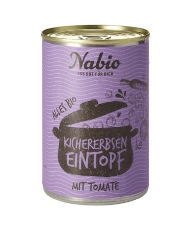 NABIO Nabio Organic Chishpeas with Tomato 4 x 400 g Organic Vegan