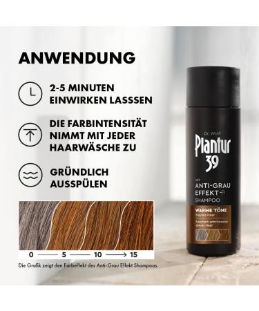  Plantur 39 Plantur 39 Anti-Gray Shampoo 200ml - For warm tones and brown hair - Gradually covers gray hair without coloring - Caffeine shampoo for women with strong hair - Buy Online on GoSupps.com