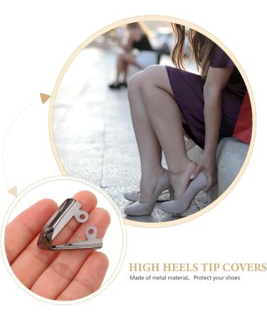 CALLARON Metal Shoes Protector 3 Pairs Pointed Toe Caps for High Heels | Elegant Tip Covers & Pumps Decoration | Durable Shoe Repair Charms - Buy Online on GoSupps.com