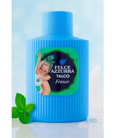 Straw Felce Azzurra Talc Fresco scented talc 200 g refreshing body powder for soft skin adult baby talc after shower care Made in Italy - Buy Online on GoSupps.com