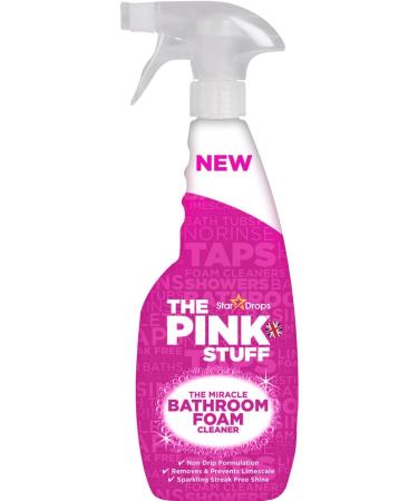 The Pink Stuff Bathroom Foam Cleaner Spray 750ml 1Pk + The Pink Stuff Foaming Toilet Cleaner (1pk contains 3 x 100g sachets) 1Pk + Our Gift for You: Organza Small Bag Size: 9x7x0.1cm - Buy Online on GoSupps.com