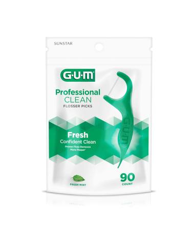 GUM EEZ-Thru Dental Floss with Ring Holder - Mint 90 Count | Best Dental Care for Fresh Breath - Buy Online on GoSupps.com