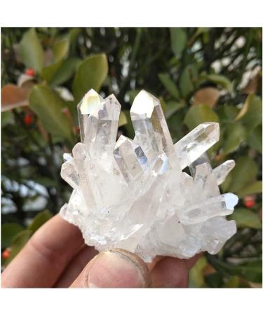 Natural Crystal Rough Stone Crafts Natural White Angel Aura Crystal Cluster Electroplating Titanium Coating Quartz Cluster Stone - Buy Online on GoSupps.com