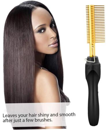 Electric Hair Straightener Curler - Multifunction Wet & Dry Comb for Black Hair Styling - Buy Online on GoSupps.com