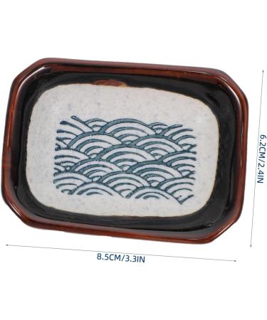 Zerodeko Plates 2pcs Sea Ripple Seasoning Dish Soybean Vintage Ceramics Ceramic Sauce Dish - Buy Online on GoSupps.com